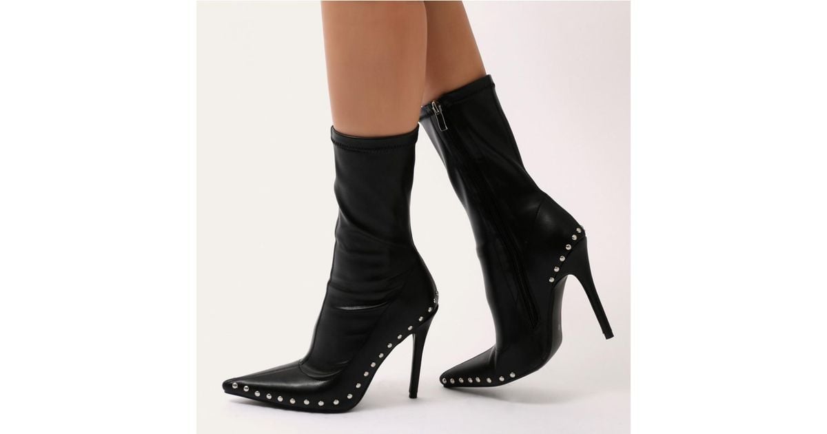 Public desire libby black high heeled sock boots deals