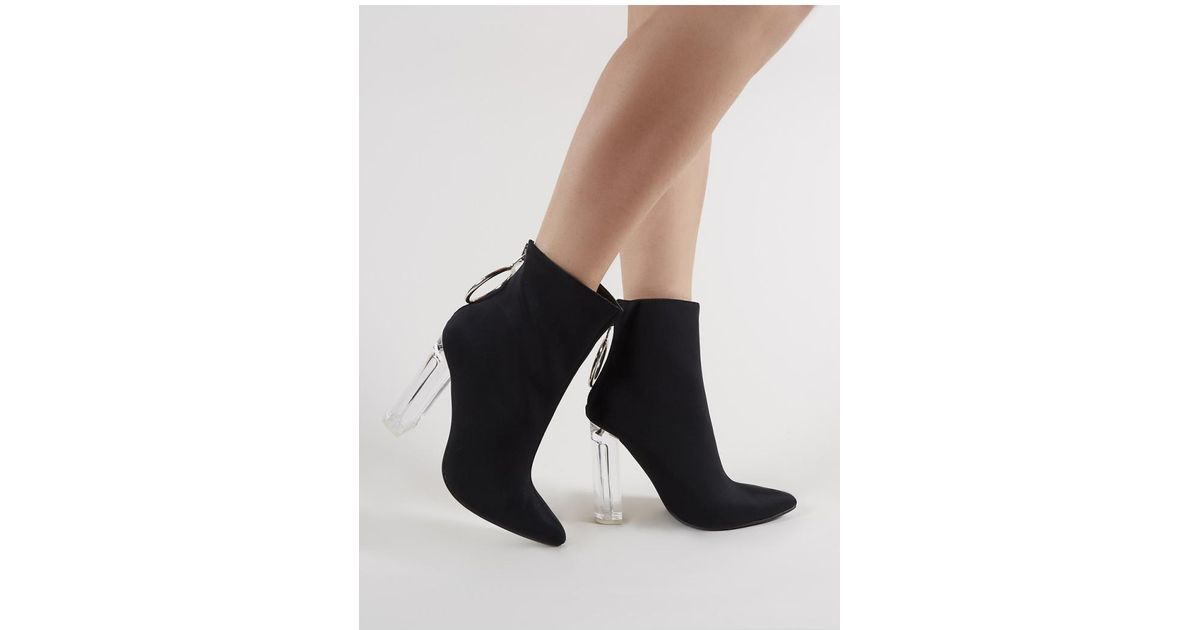 public desire perspex block heels