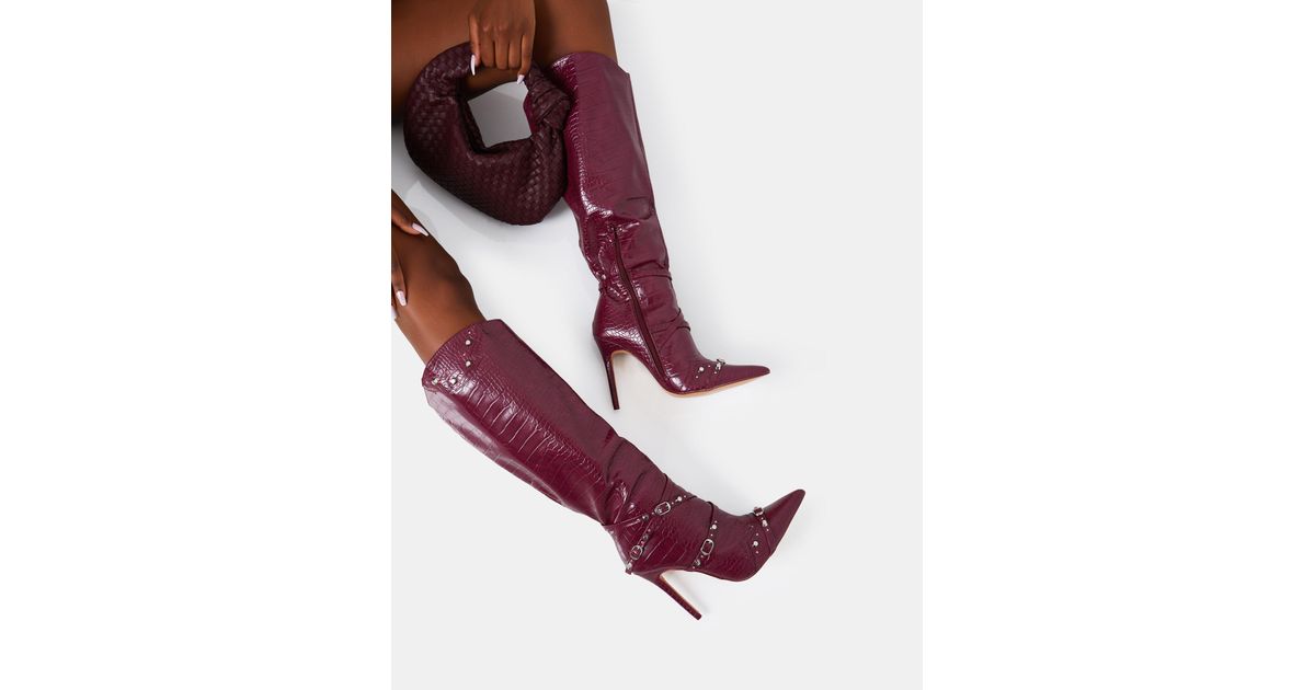 Public desire hotsell burgundy boots