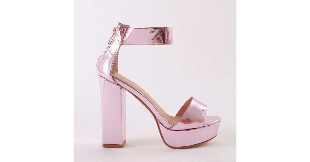 pink heels platform