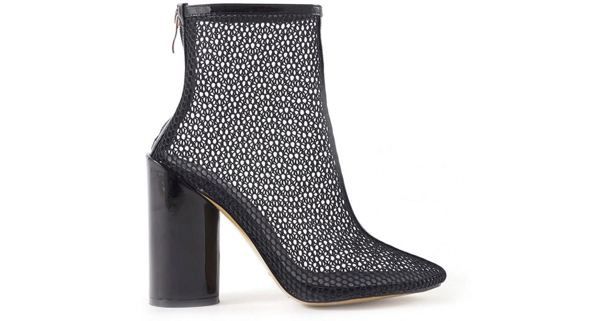 fishnet boot heels