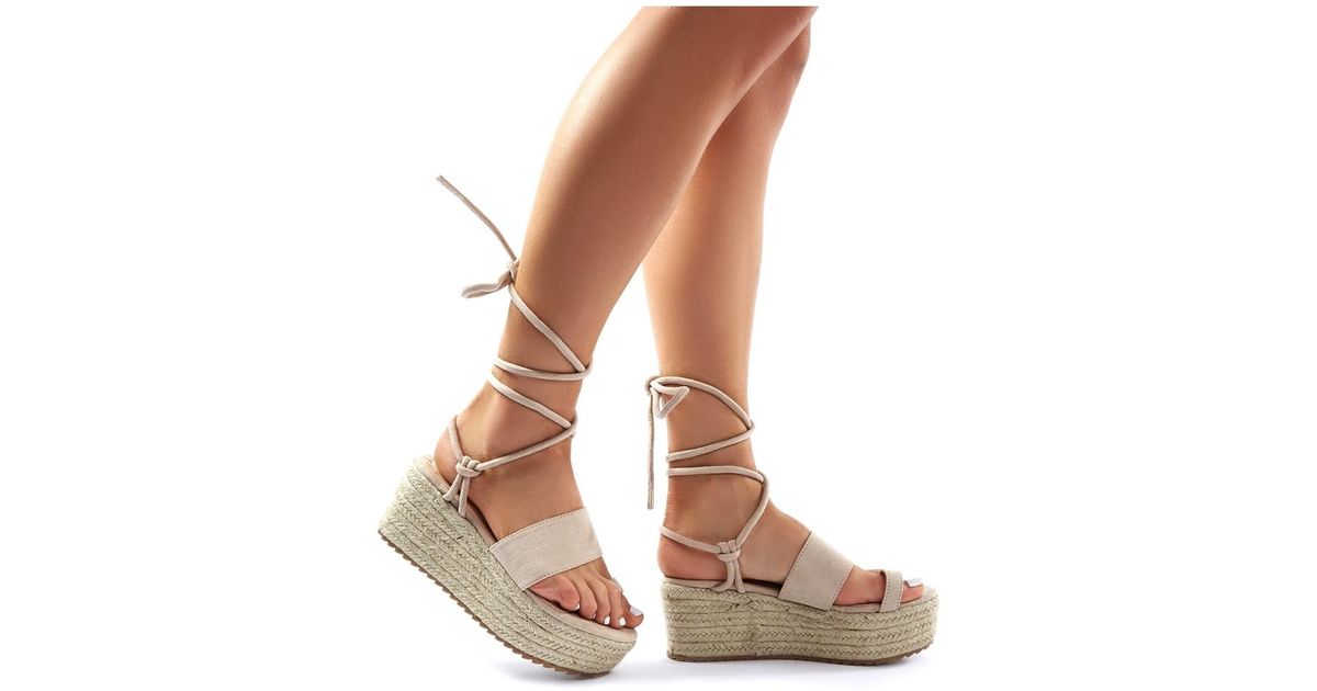 nude flatform sandals