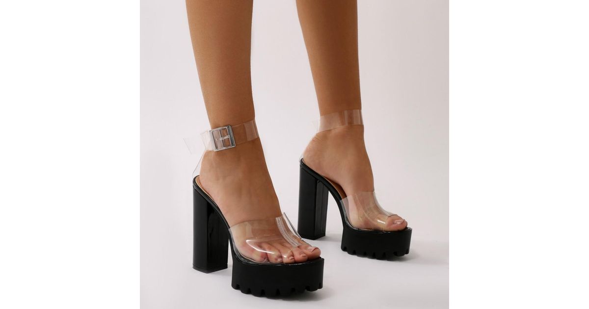 perspex platform heels