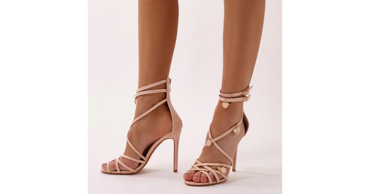 baby pink strappy heels