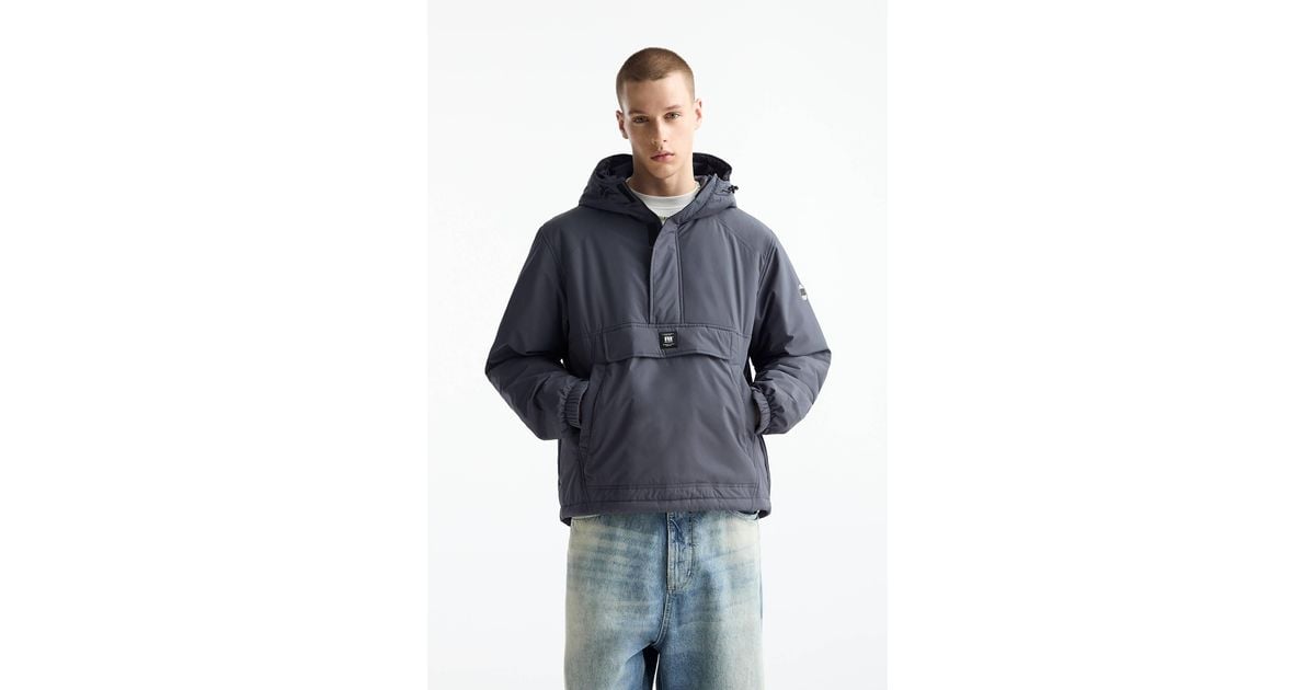 Pullandbear Pull And Bear Hooded Jacket With Pouch Pocket