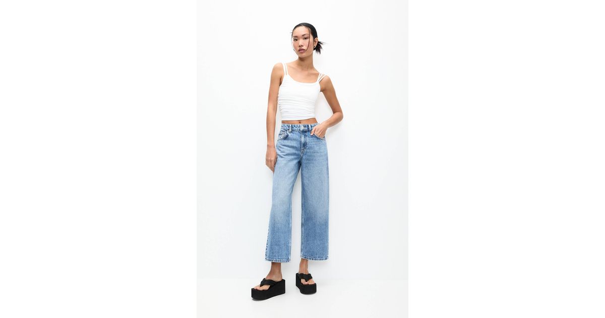 Jeans culotte pull and bear discount