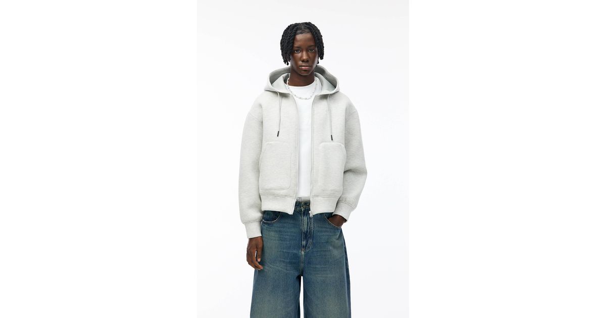 Neoprene effect sweatshirt sale