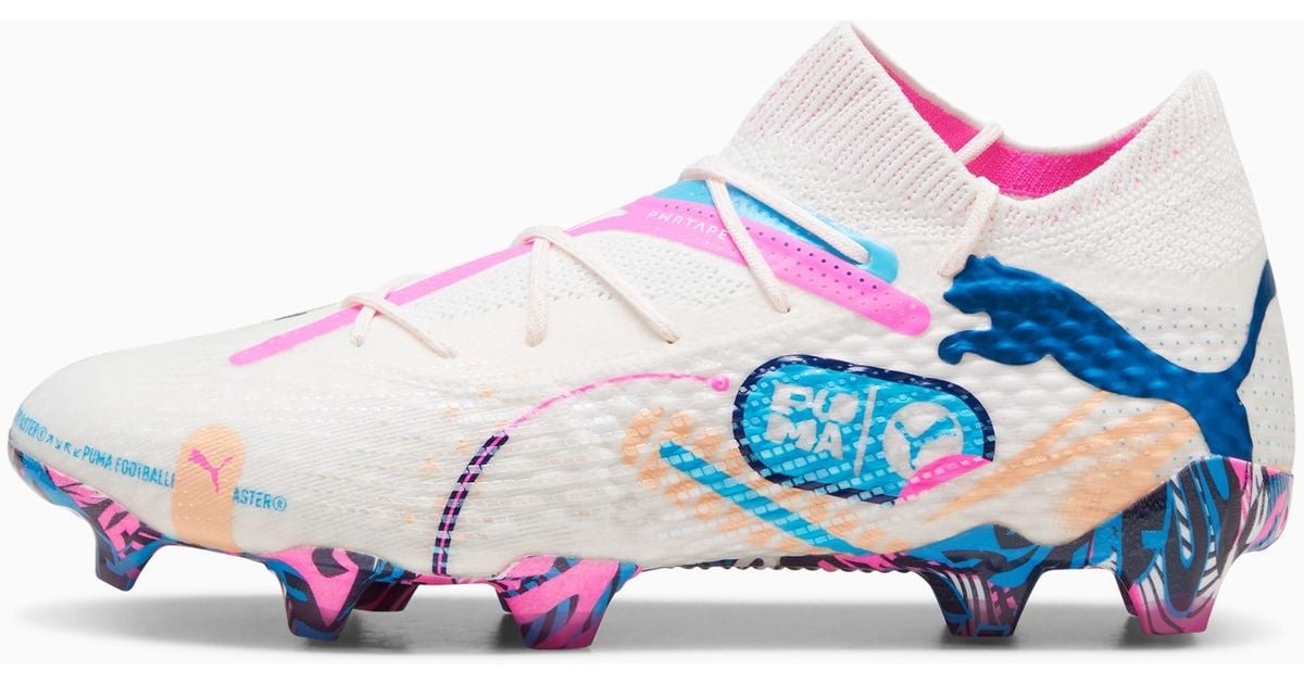 PUMA S Future Ultimate Firm Ground Football Boots White/blue