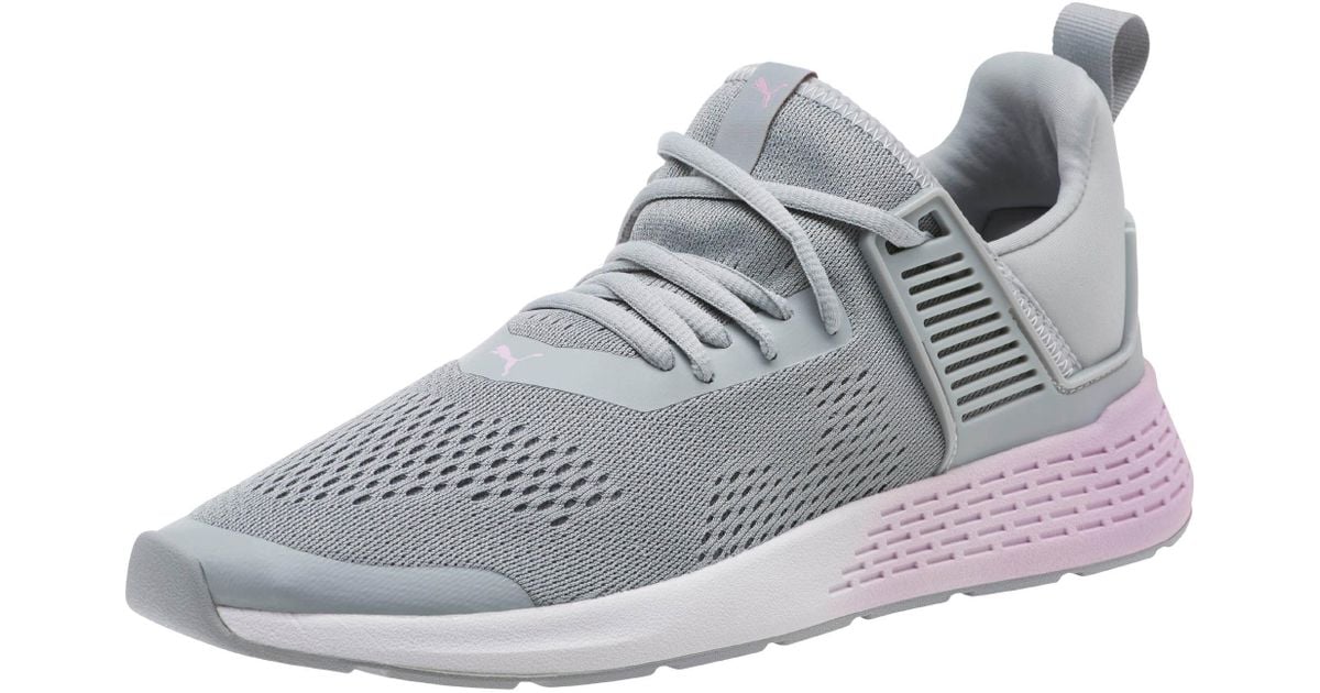 PUMA Lace Insurge Eng Mesh Sneakers in Gray - Lyst