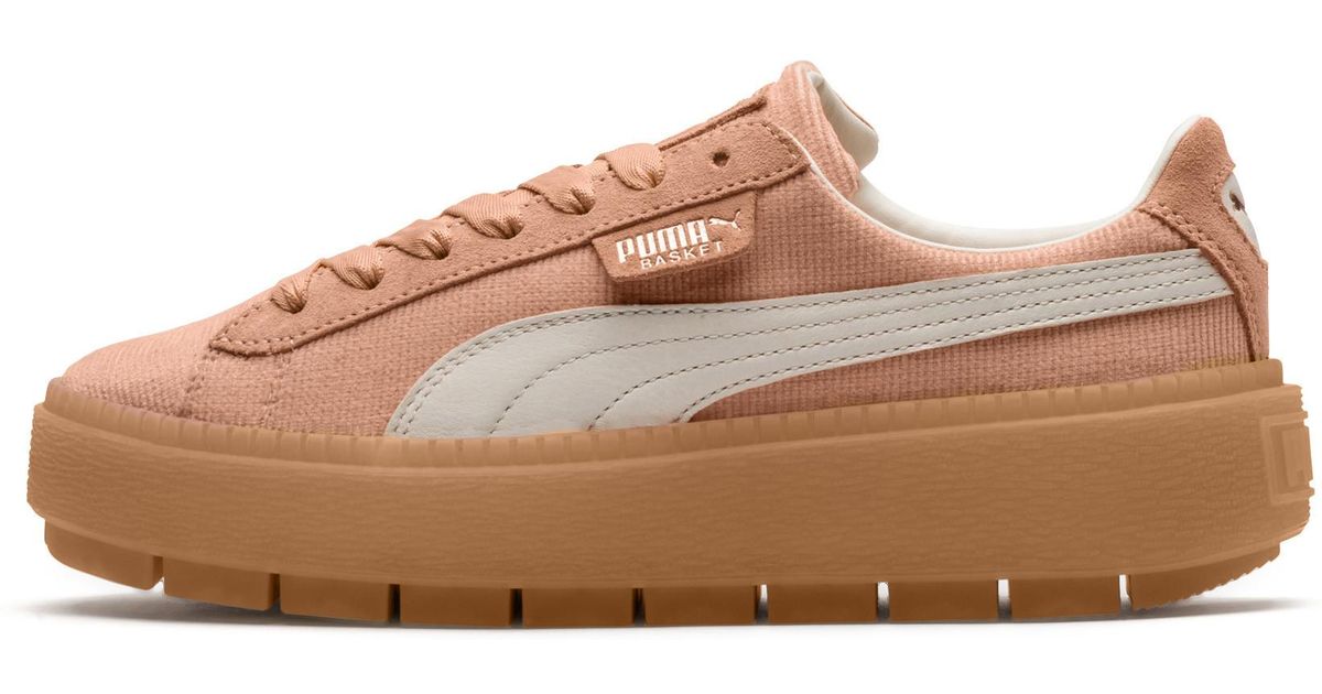 tênis puma platform trace corduroy feminino