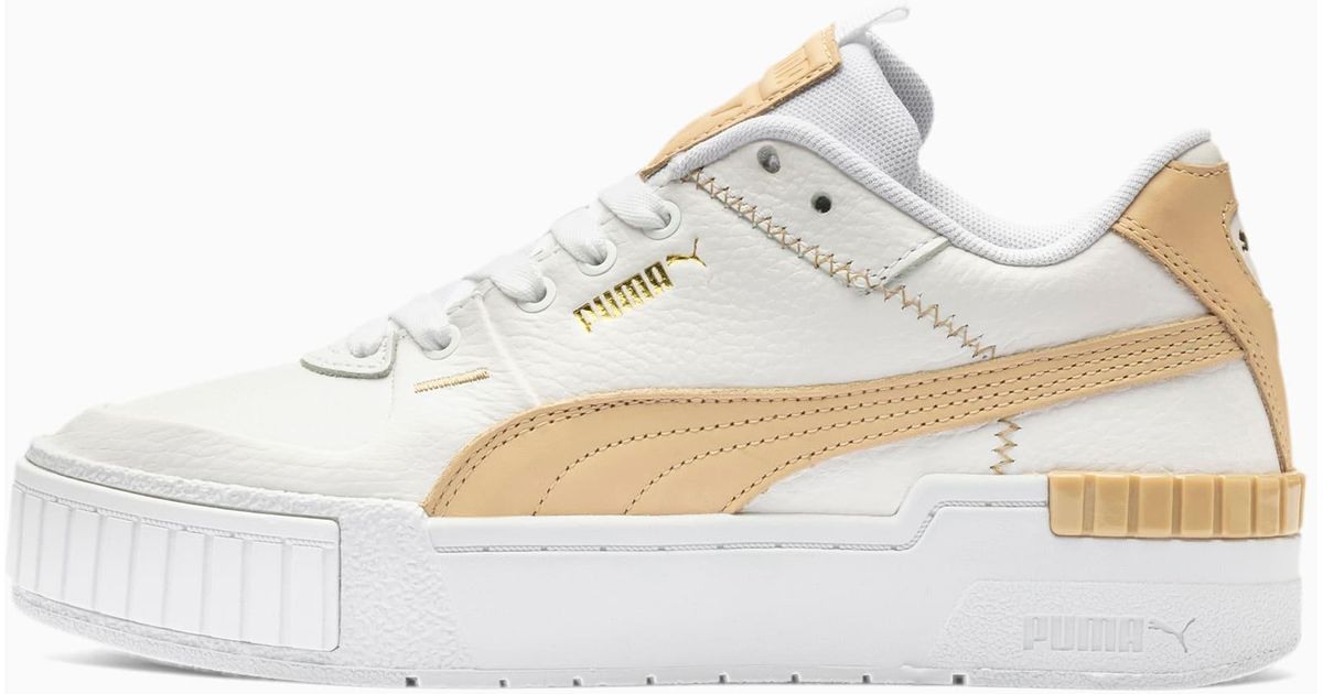 PUMA Leer Cali Sport Pastel Sportschoenen in het Wit - Lyst