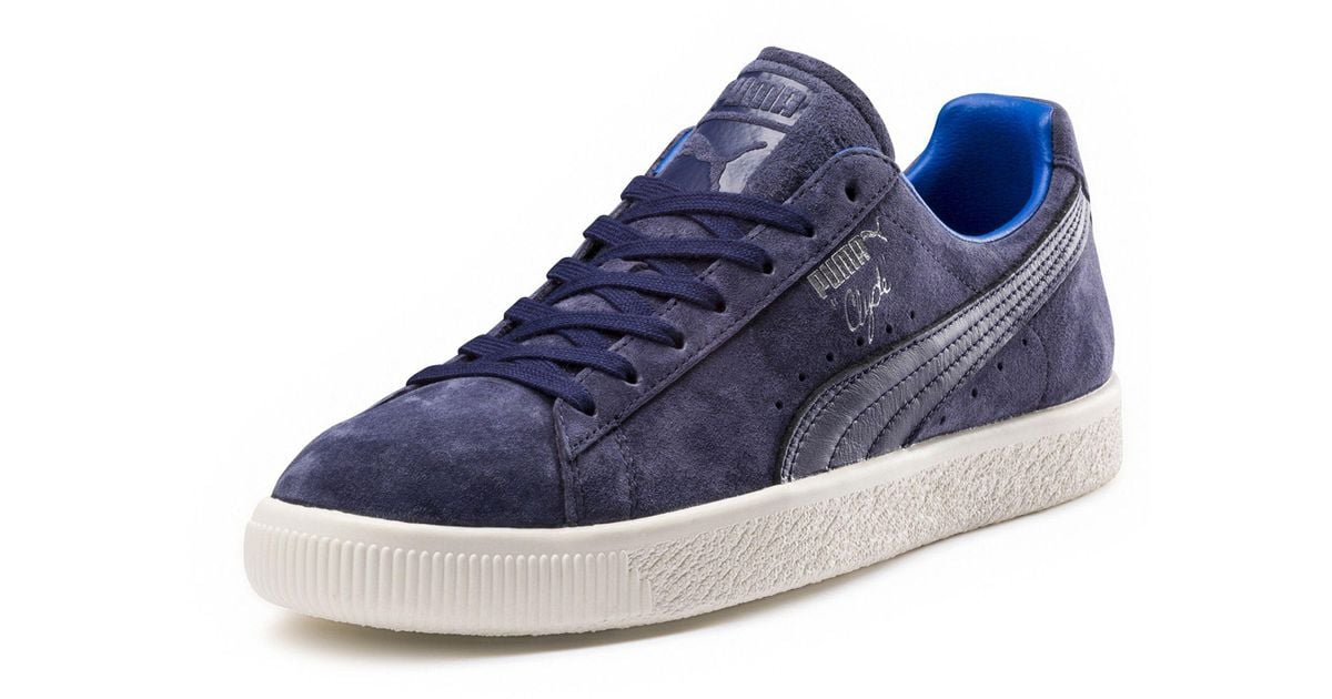 PUMA Leather Clyde Normcore Sneakers in Blue for Men - Lyst