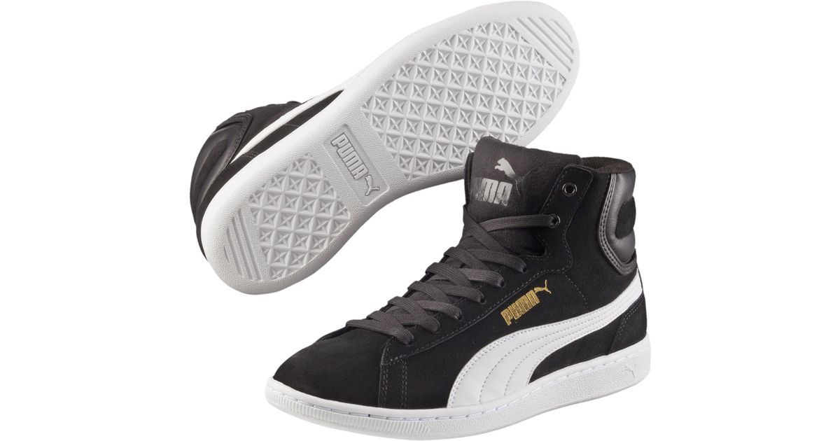 puma vikky black white