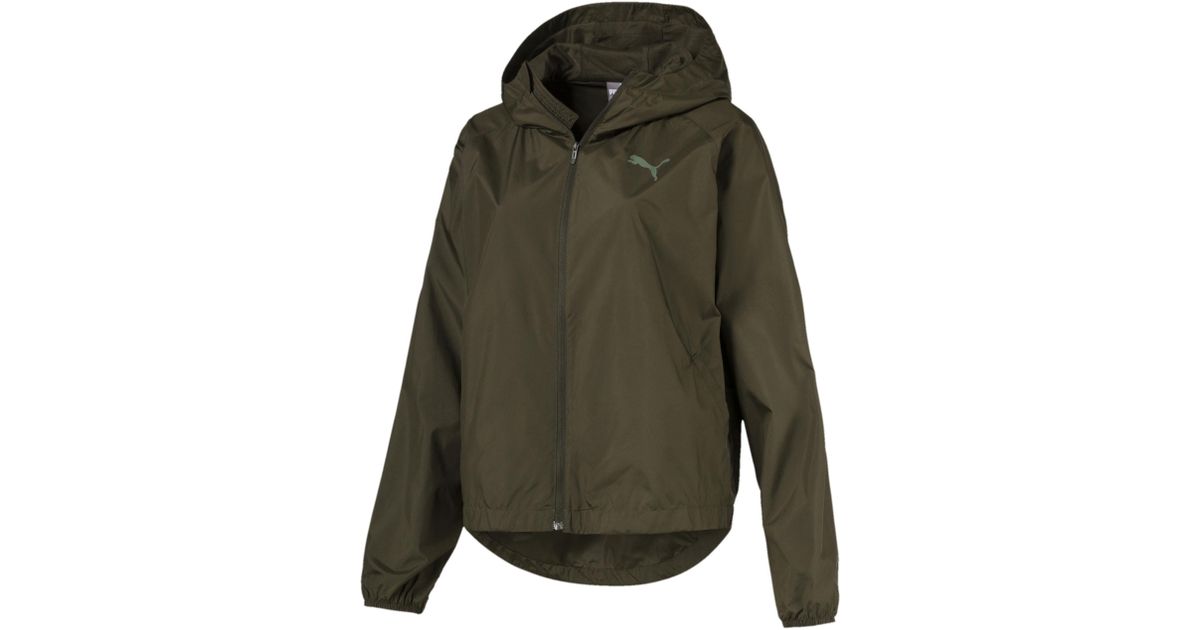 puma windbreaker green