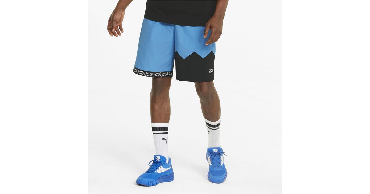 PUMA Jaws Woven Basketball Shorts in Blue for Men Lyst