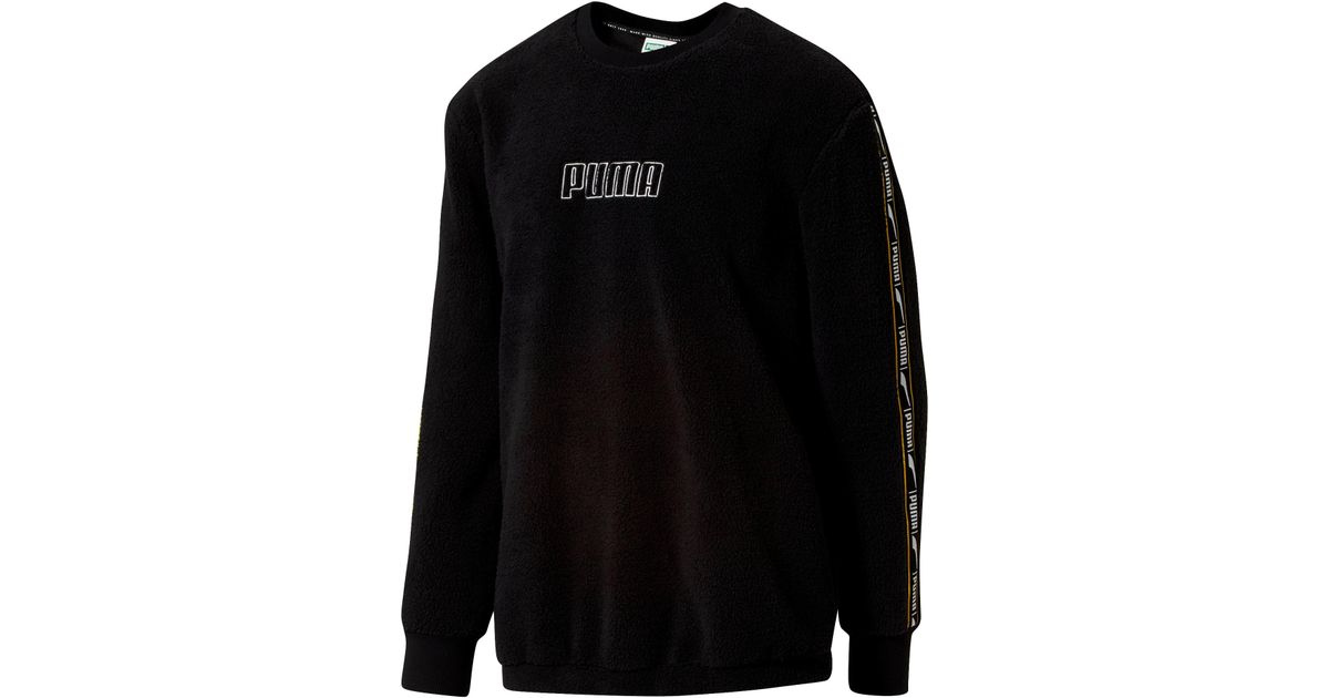 puma check sherpa hoodie