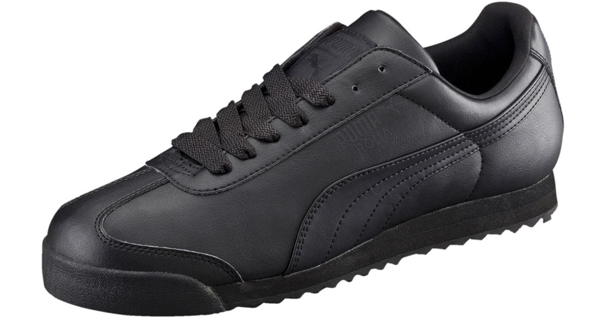 PUMA Synthetic Roma Basic Trainers in Black-Black (Black) for Men - Lyst