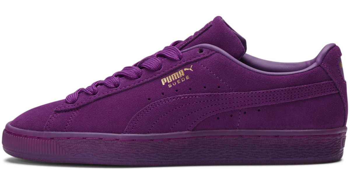 PUMA Suede Classic Mono Gold Sneakers in Purple | Lyst
