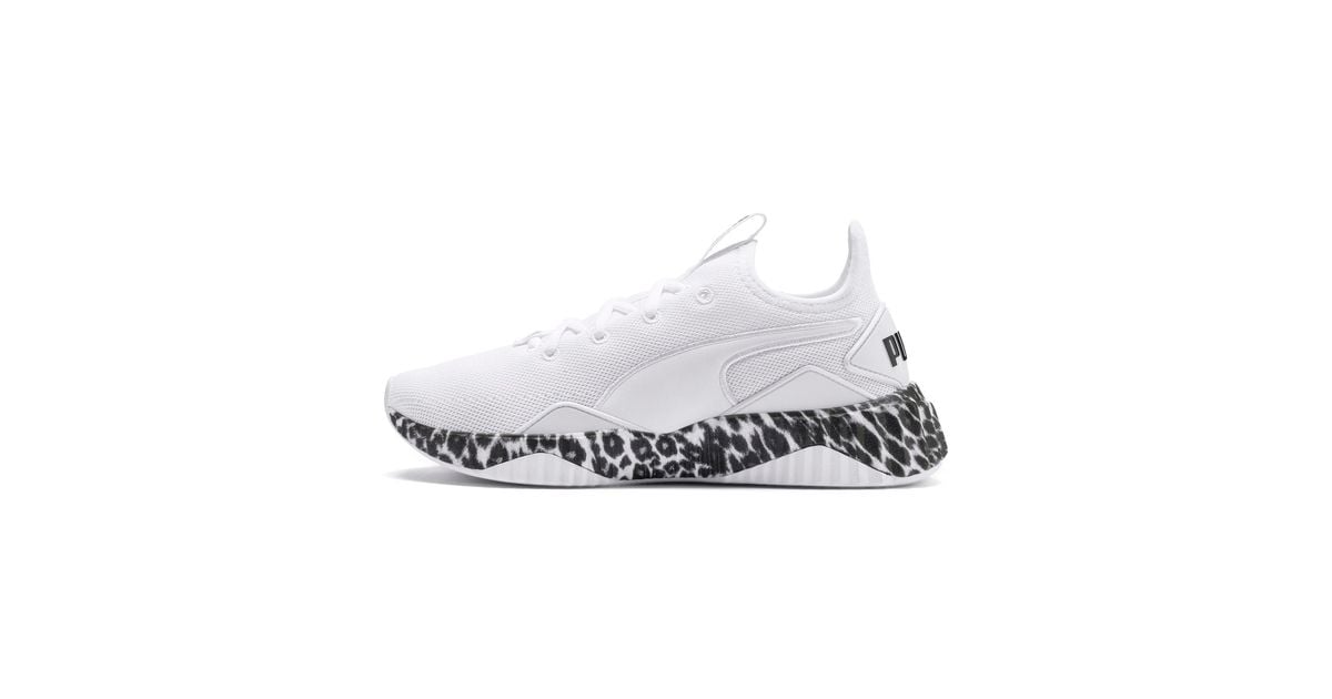Defy Leopard Women's Sneakers in White 