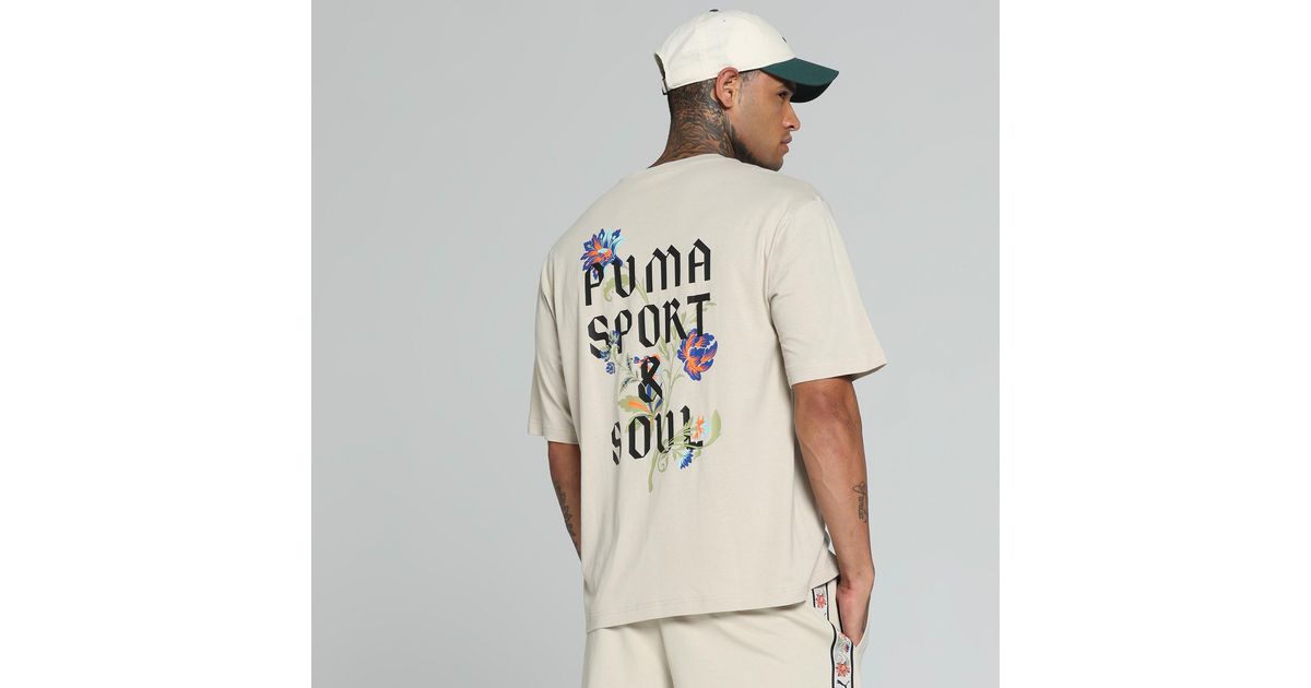 ★PUMA★ フローラル スポーツ メンズ ボックス Tシャツ ☆PUMA☆ フローラル スポーツ メンズ ボックス Tシャツ