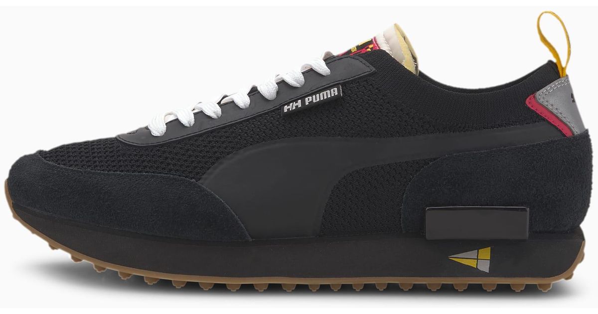 puma x helly hansen future rider trainers in black