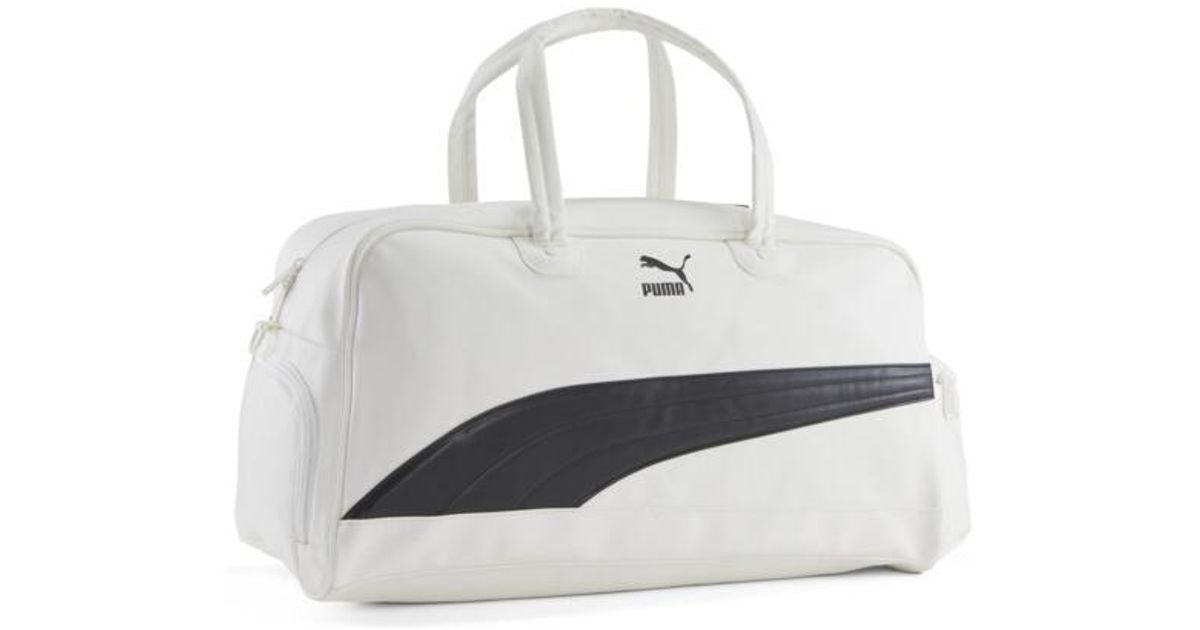 PUMA Heritage Duffle Bag in White Lyst