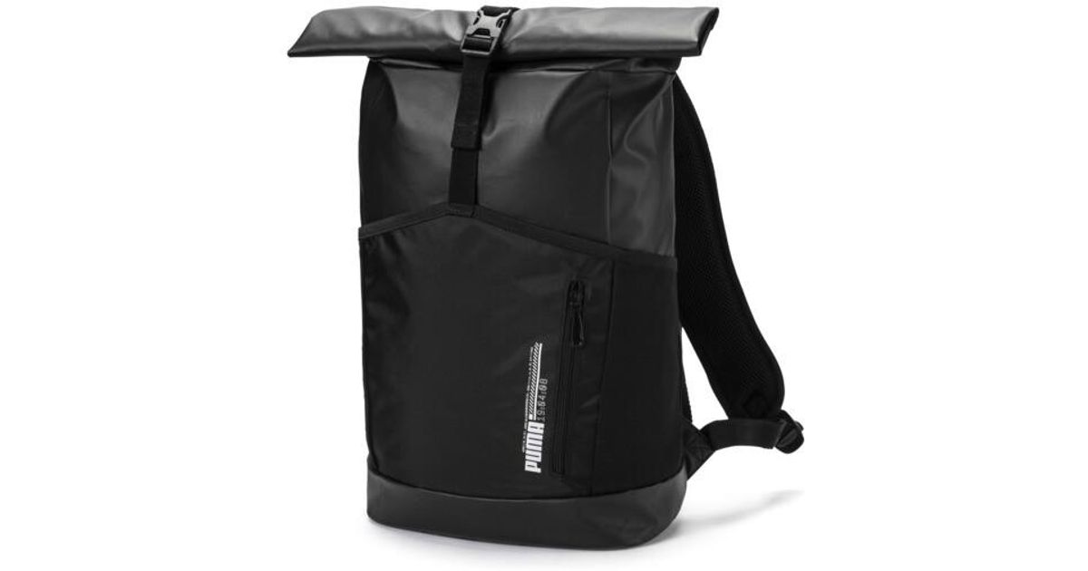 PUMA Energy Rolltop Backpack in Black Lyst