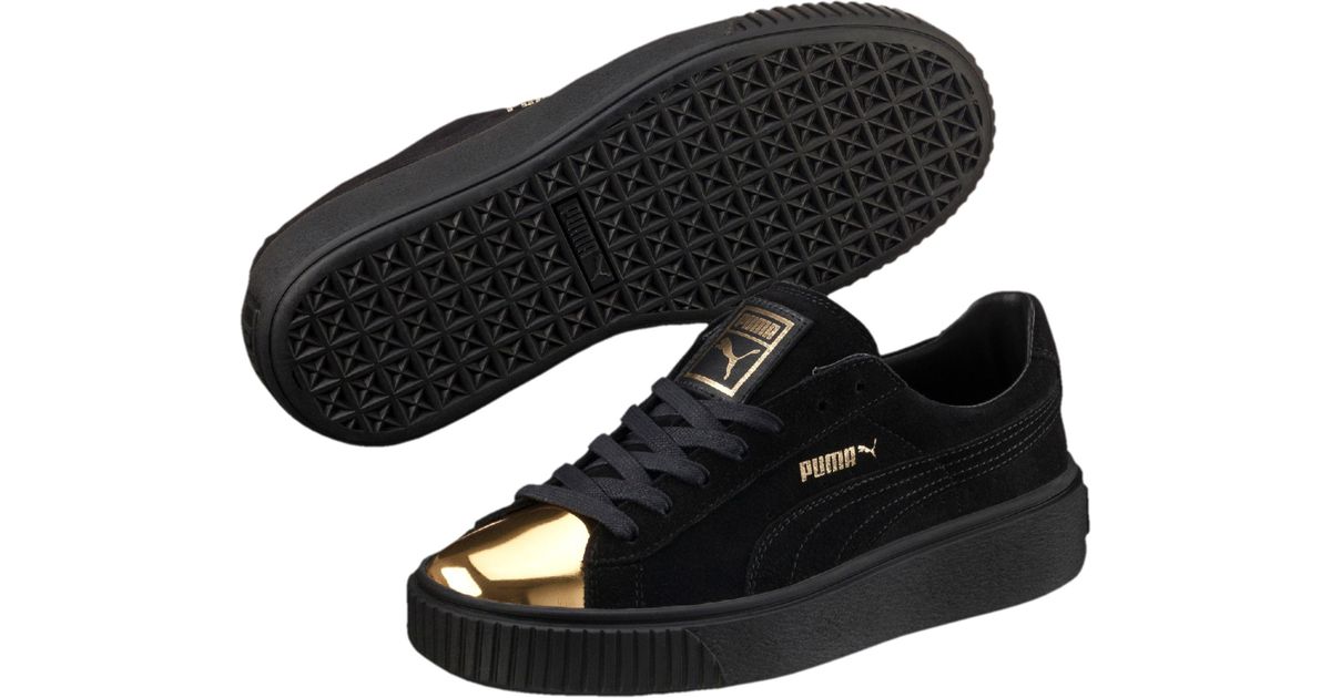 puma black and gold womens
