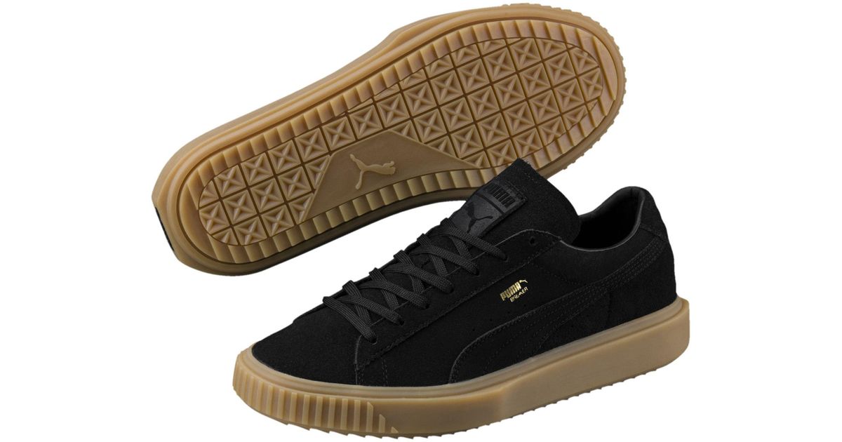 puma breaker suede gum white