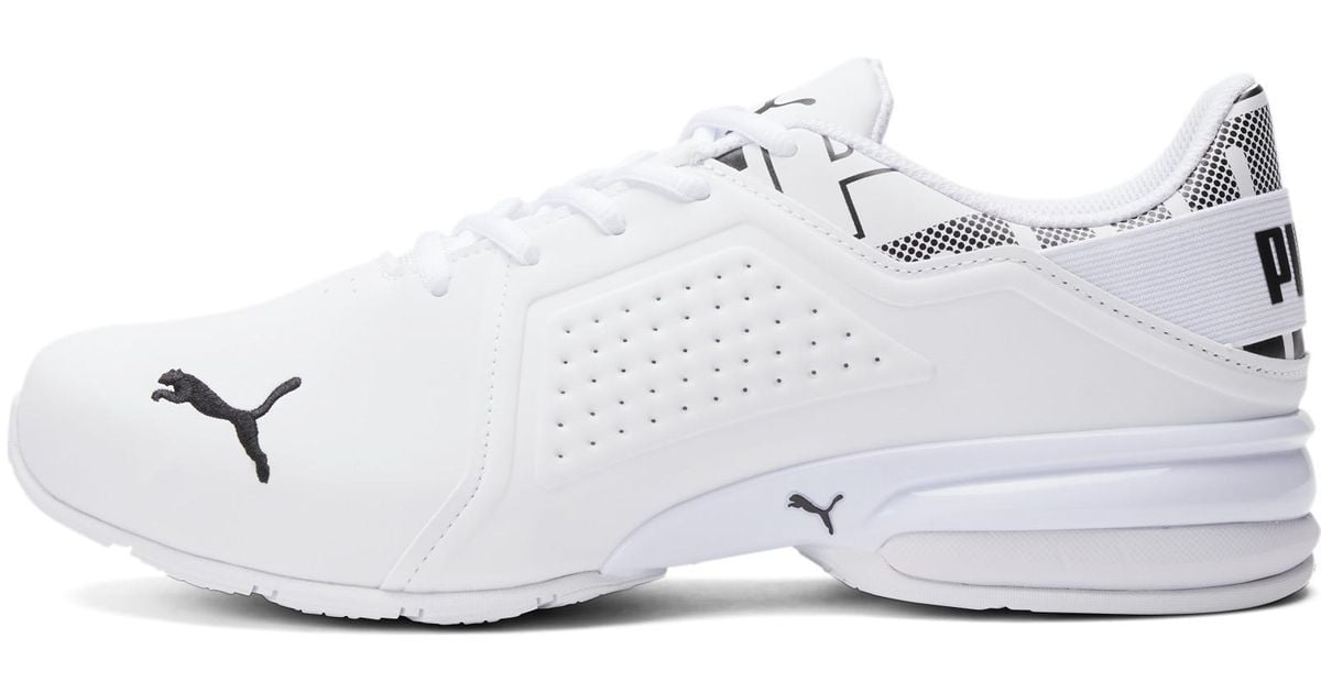 Puma Viz Runner Repeat Running Sneakers In White Black White For Men