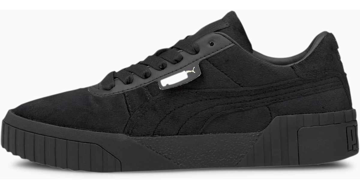 PUMA Velvet Cali Velour Sneakers in Black - Lyst