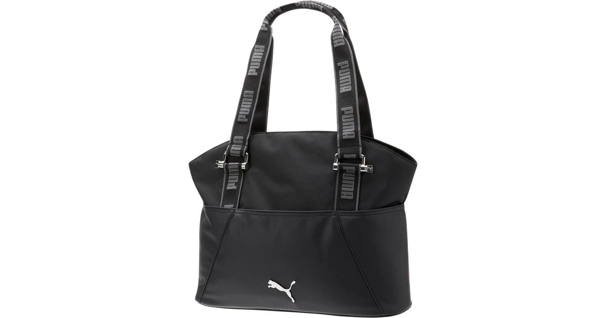 PUMA Marnie Tote Bag in Black Grey (Black) - Lyst