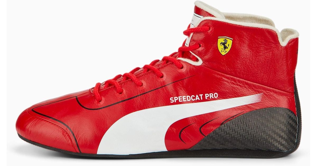 PUMA Scuderia Ferrari Speedcat Pro Replica Driving Shoe Sneakers in Red