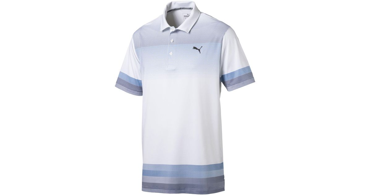 PUMA Synthetic Untucked Polo Golf Shirt in Bright White (White) for Men