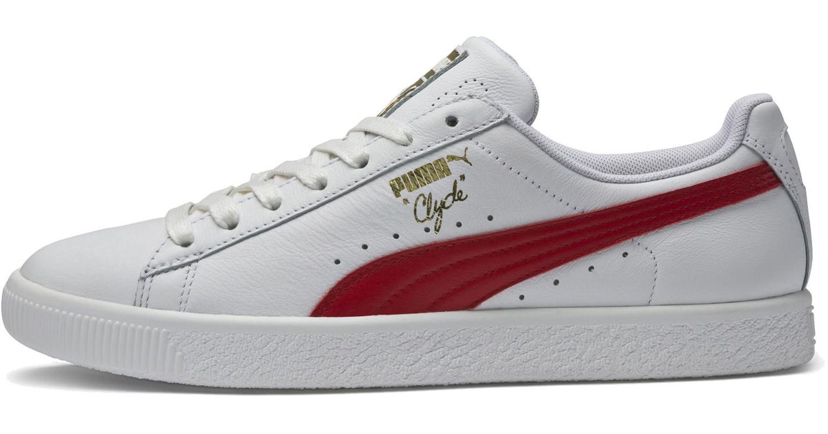puma clyde core foil white