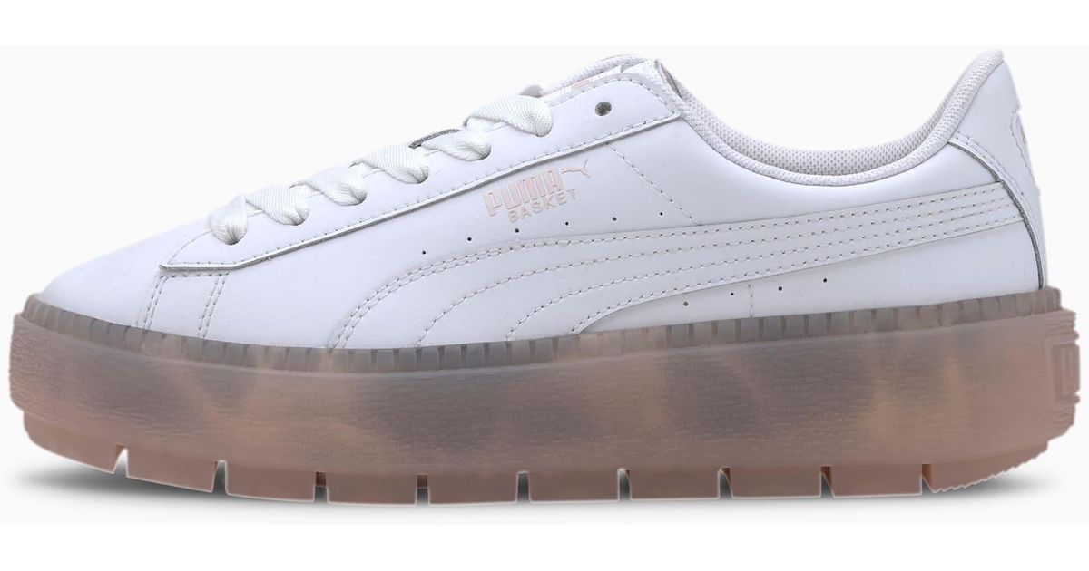 puma platform trace white