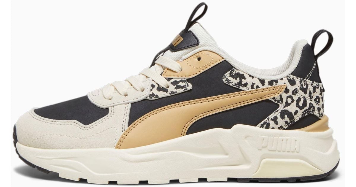 Impact Shoes Puma R698 Femme Animal Print Puma Blanche Leopard