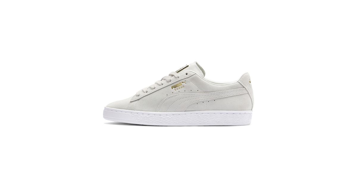 suede classic metal badge sneakers
