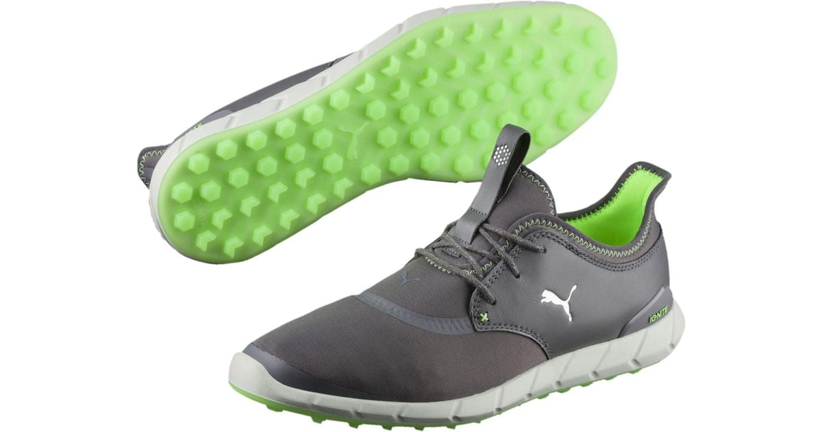 green puma golf shoes