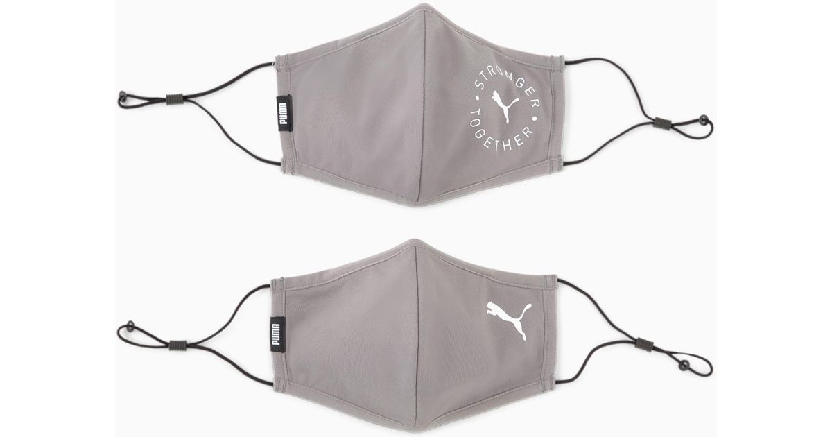 PUMA Synthetisch Mondkapje 3.0 (set Van 2) in het Grijs - Lyst