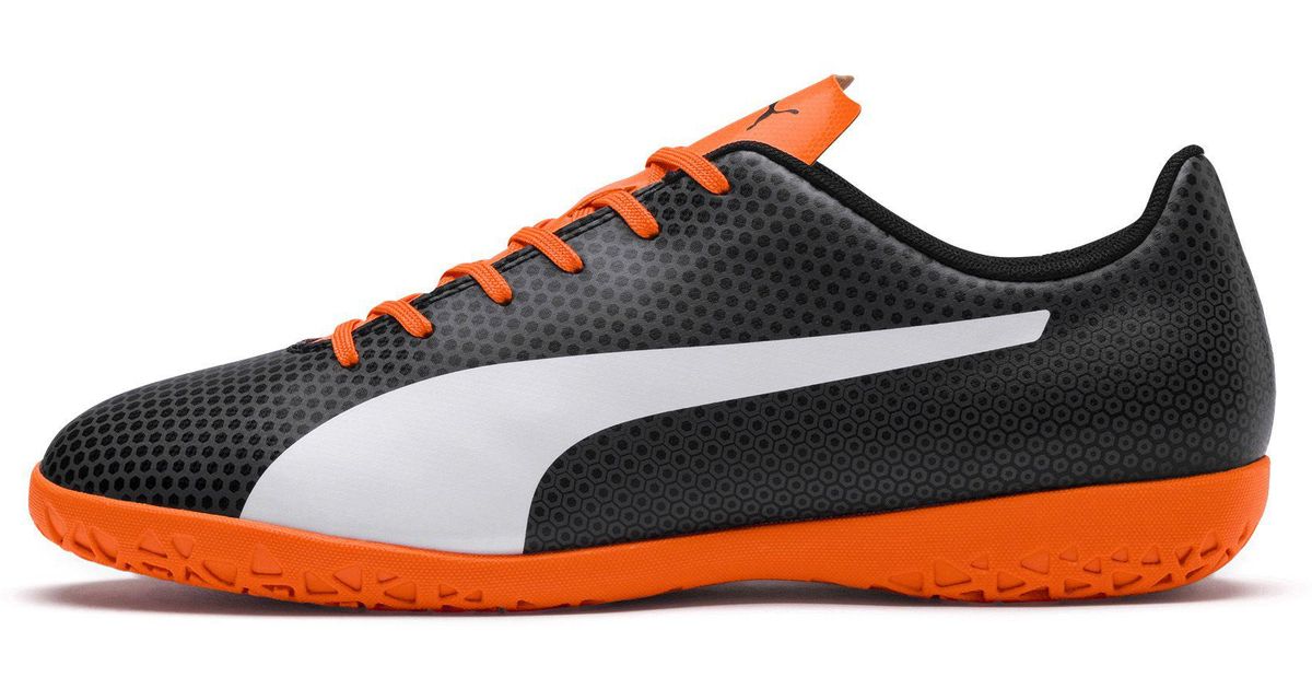 PUMA Synthetic Spirit It Indoor Soccer Shoes in Black-White-Orange (Orange)  for Men - Lyst