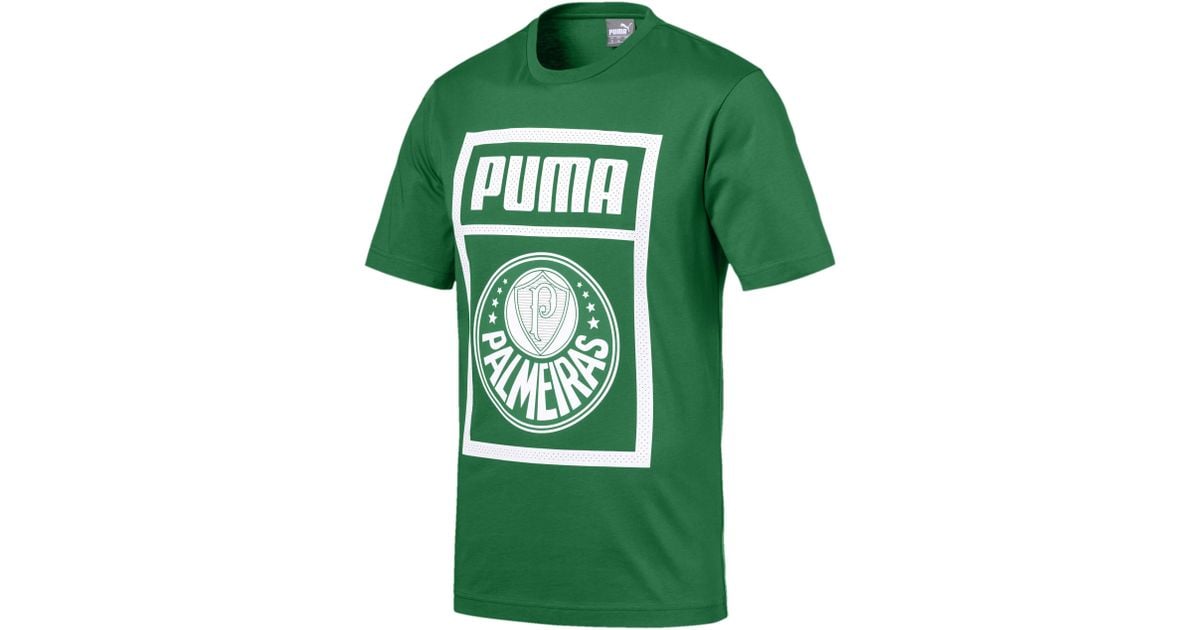 PUMA Cotton Palmeiras Men Graphic Tee in Green for Men - Lyst