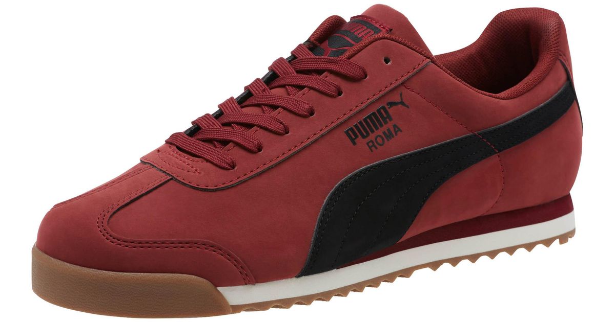 PUMA Lace Roma Smooth Nubuck in Red for 