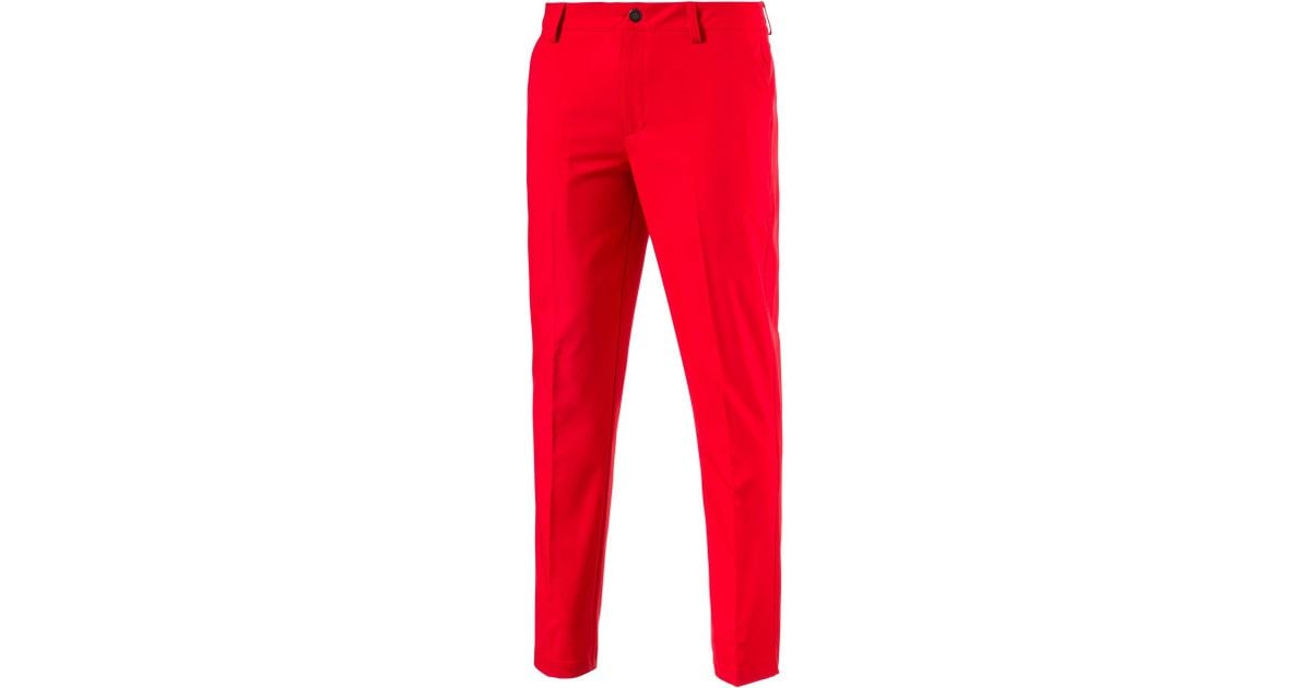 red puma golf pants