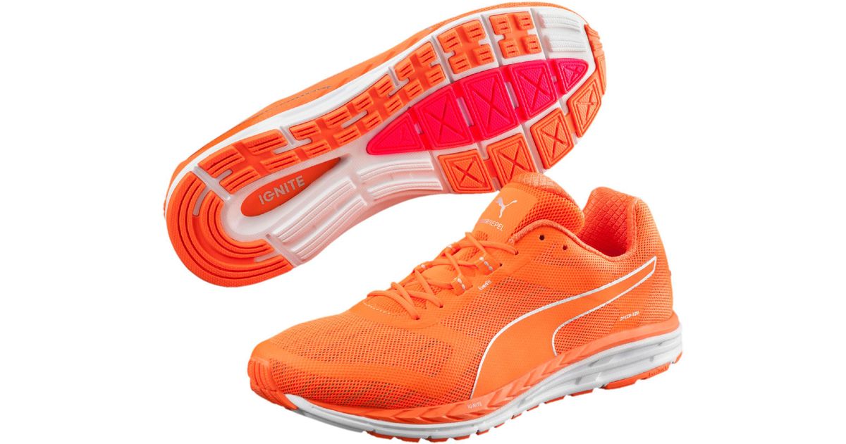 PUMA Speed 500 Ignite Nightcat Men's Running Shoes in Orange-Silver-Orange  (Orange) for Men | Lyst