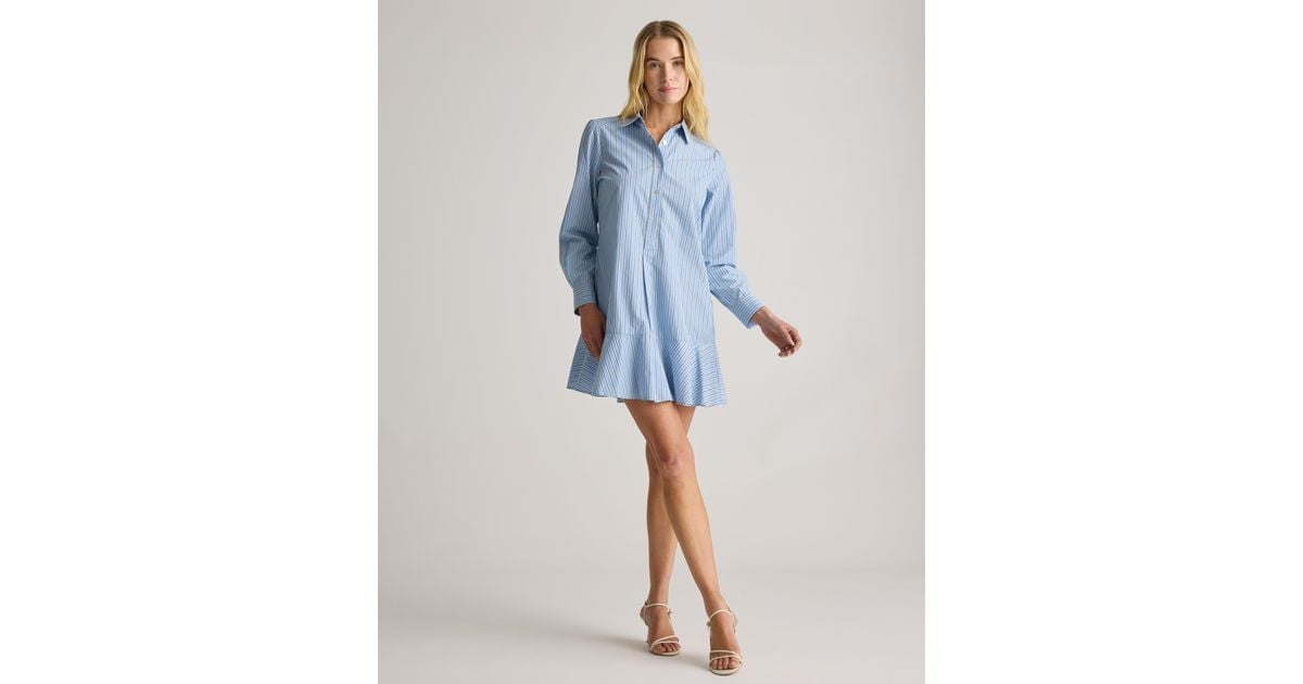 sachin and babi light blue dress Day + Moon Poplin Mini Dress in Azure Blue main image 0