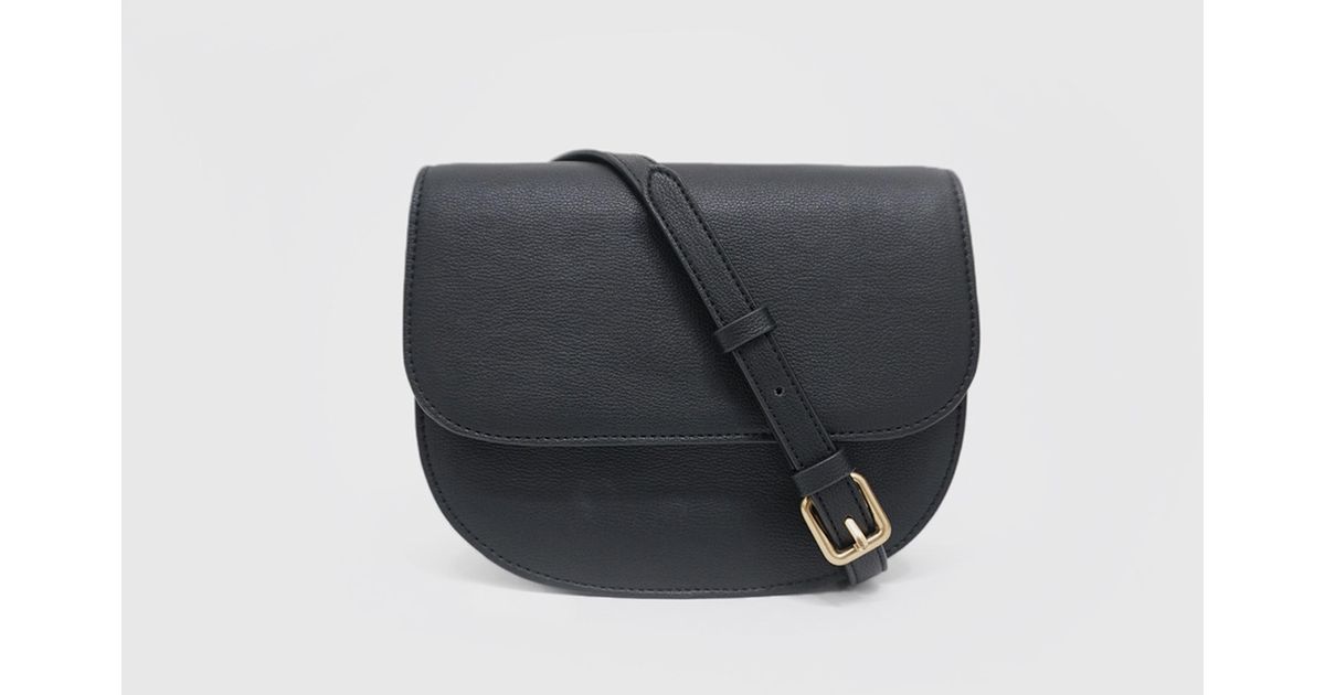 Quince Vegan Saddle Bag, in Black Lyst