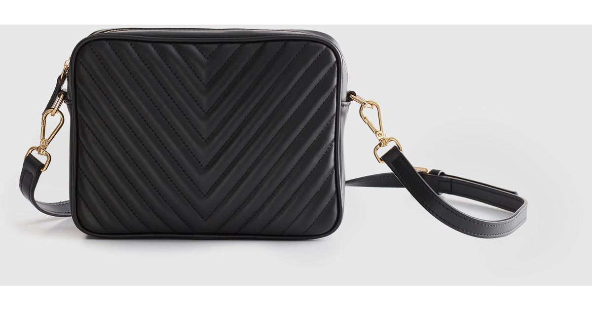 Quince Italian Leather Quilted Crossbody Bag in Black Lyst