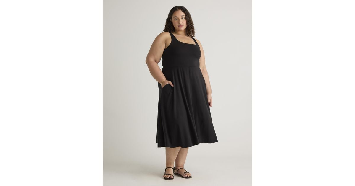 tall jersey maxi dress Jersey Tank Maxi Dress with Pockets for Tall Women in Black XL / Extra Tall / Black