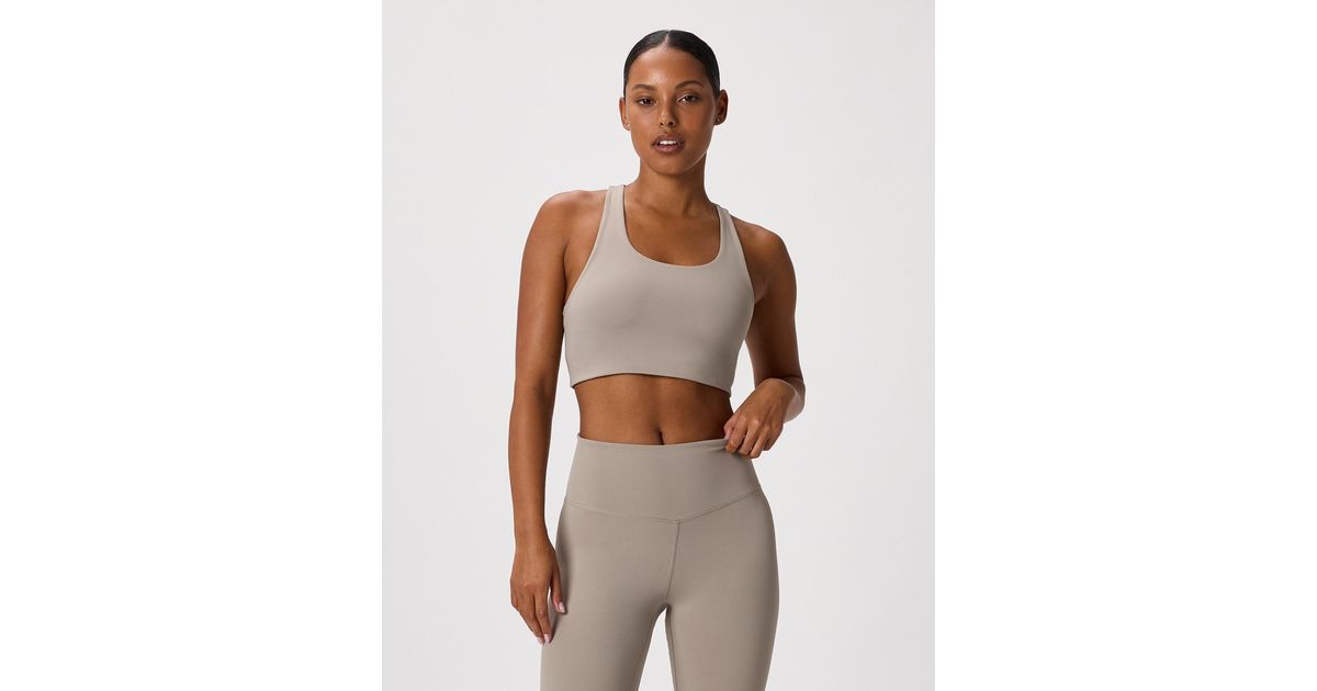 Quince Ultra-Form Scoop Neck Longline Bra, Nylon/Spandex | Lyst